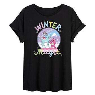 Juniors' Care Bears Unlock The Magic Winter Magic Oversized Tee