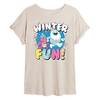 Juniors' Care Bears Unlock The Magic Winter Oversized Tee
