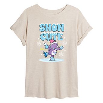 Juniors' Care Bears Unlock The Magic Snow Cute Oversized Tee