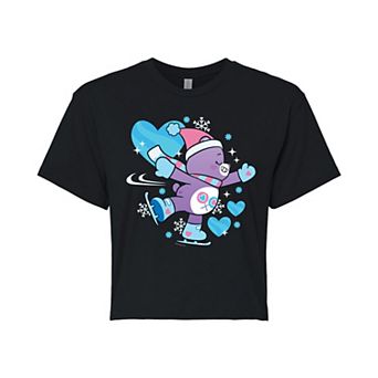 Juniors' Care Bears Unlock The Magic Skating Cropped Tee