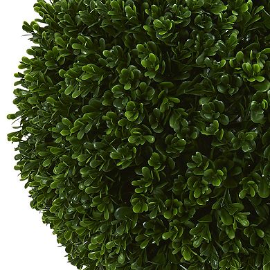 nearly natural 3.5-ft. Boxwood Double Ball UV Resistant Artificial Topiary Tree