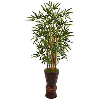 nearly natural 4.5-ft. Bamboo Artificial Tree in Bamboo Planter