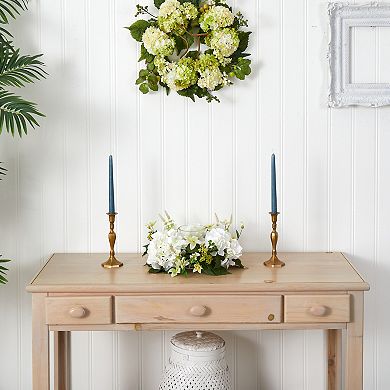 nearly natural Hydrangea Artificial Arrangement Candelabrum