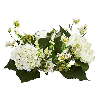 nearly natural Hydrangea Artificial Arrangement Candelabrum