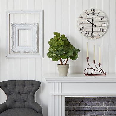 nearly natural 22-in. Fiddle Leaf Artificial Plant
