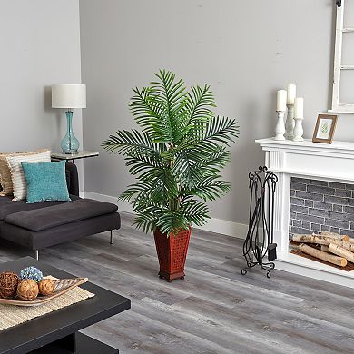 nearly natural 5-ft. Kentia Palm Artificial Tree in Decorative Planter