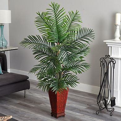 nearly natural 5-ft. Kentia Palm Artificial Tree in Decorative Planter