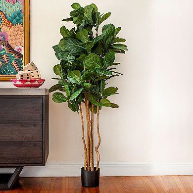 nearly natural 5-ft. Multi Stem Fiddle Leaf Fig Artificial Tree