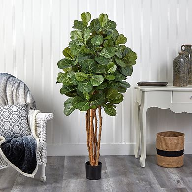 nearly natural 5-ft. Multi Stem Fiddle Leaf Fig Artificial Tree