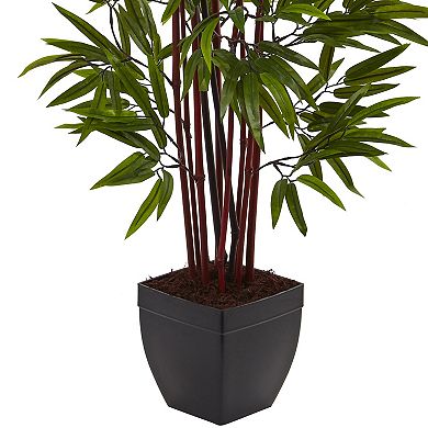 nearly natural 4-ft. Bamboo Silk Tree with Planter