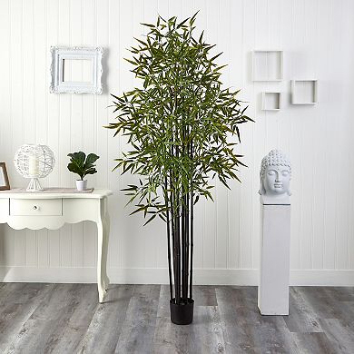 nearly natural 6-ft. UV Resistant Black Bamboo Tree