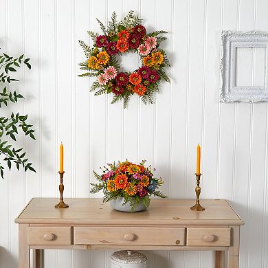 nearly natural Mixed Flower Wreath