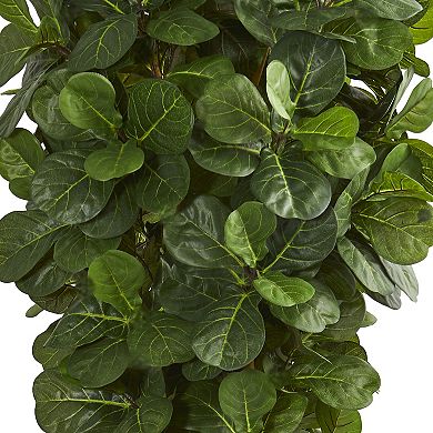 nearly natural Fiddle Leaf Artificial Tree in Slate Planter