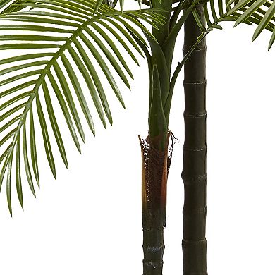 nearly natural 7-ft. UV Resistant Double Robellini Palm Tree