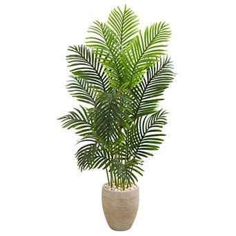 nearly natural 5-ft. Paradise Palm Artificial Tree in Sand Colored Planter