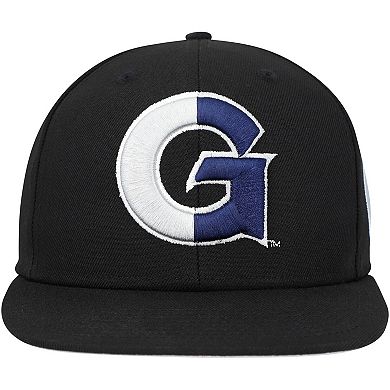 Men's Mitchell & Ness  Black Georgetown Hoyas Lifestyle Fitted Hat