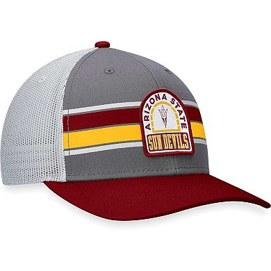 Men's Top of the World Gray/Maroon Arizona State Sun Devils Aurora Trucker Adjustable Hat