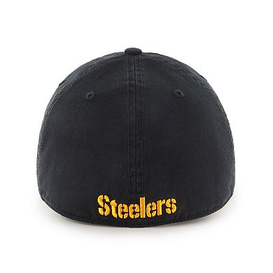 Men's '47 Black Pittsburgh Steelers Franchise Logo Fitted Hat