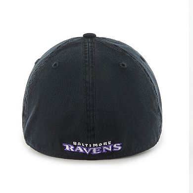 Men's '47 Black Baltimore Ravens Franchise Logo Fitted Hat