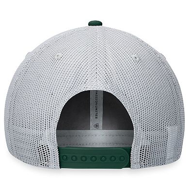 Men's Top of the World Gray/Green Michigan State Spartans Aurora Trucker Adjustable Hat