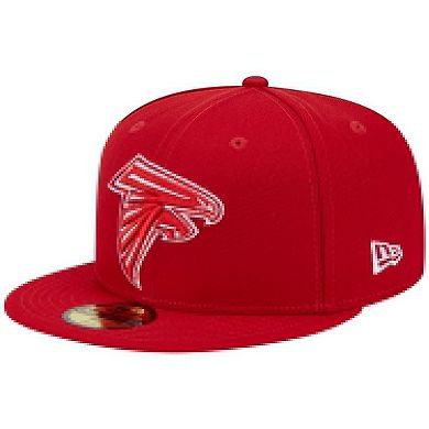 Men's New Era Scarlet Atlanta Falcons 1994 Hawaii Pro Bowl Main Patch 59FIFTY Fitted Hat