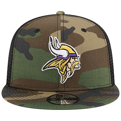 Men's New Era Camo Minnesota Vikings Main Trucker 9FIFTY Snapback Hat