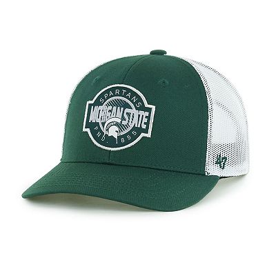 Youth '47 Green Michigan State Spartans Scramble Trucker Adjustable Hat
