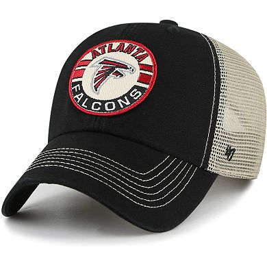 Men's '47 Black/Natural Atlanta Falcons Notch Trucker Clean Up Adjustable Hat