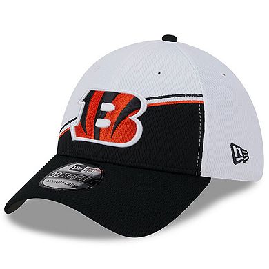 Men's New Era White/Black Cincinnati Bengals 2023 Sideline 39THIRTY Flex Hat