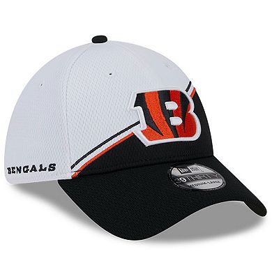 Men's New Era  White/Black Cincinnati Bengals 2023 Sideline 39THIRTY Flex Hat