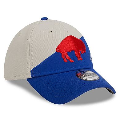 Men's New Era Cream/Royal Buffalo Bills 2023 Sideline Historic 39THIRTY Flex Hat