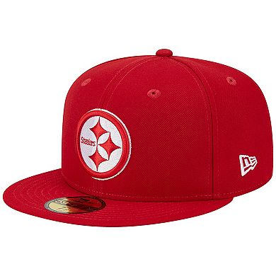 Men's New Era Scarlet Pittsburgh Steelers Super Bowl XLIII Main Patch 59FIFTY Fitted Hat