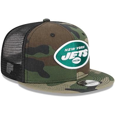 Youth New Era Camo New York Jets Main Trucker 9FIFTY Snapback Hat