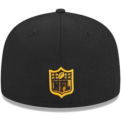 Youth New Era Black Pittsburgh Steelers Main 59FIFTY Fitted Hat