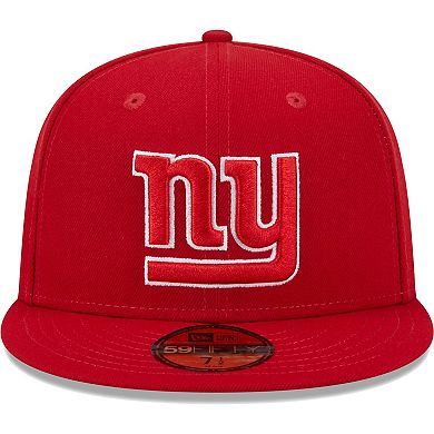 Men's New Era Scarlet New York Giants Super Bowl XLVI Main Patch 59FIFTY Fitted Hat
