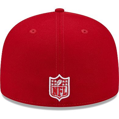 Men's New Era Scarlet New York Giants Super Bowl XLVI Main Patch 59FIFTY Fitted Hat