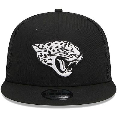 Men's New Era Black Jacksonville Jaguars Main Trucker 9FIFTY Snapback Hat
