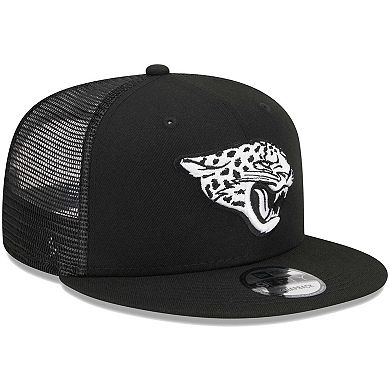 Men's New Era Black Jacksonville Jaguars Main Trucker 9FIFTY Snapback Hat