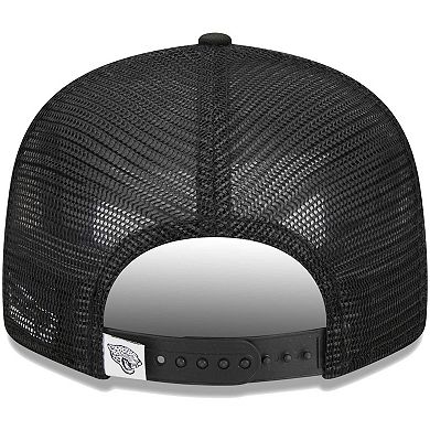 Men's New Era Black Jacksonville Jaguars Main Trucker 9FIFTY Snapback Hat