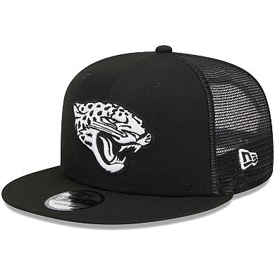 Men's New Era Black Jacksonville Jaguars Main Trucker 9FIFTY Snapback Hat