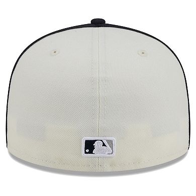 Men's New Era  Cream/Navy New York Yankees Chrome Sutash 59FIFTY Fitted Hat