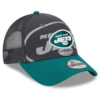 Preschool New Era Graphite/Green New York Jets Reflect 9FORTY Adjustable Hat