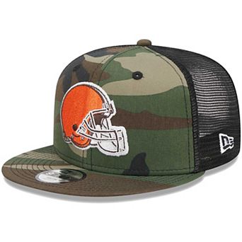 Youth New Era Camo Cleveland Browns Main Trucker 9FIFTY Snapback Hat
