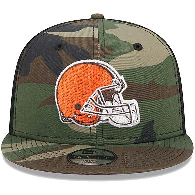 Youth New Era Camo Cleveland Browns Main Trucker 9FIFTY Snapback Hat