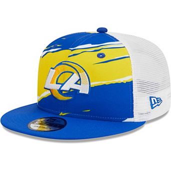 Men's New Era Royal Los Angeles Rams Tear Trucker 9FIFTY Snapback Hat