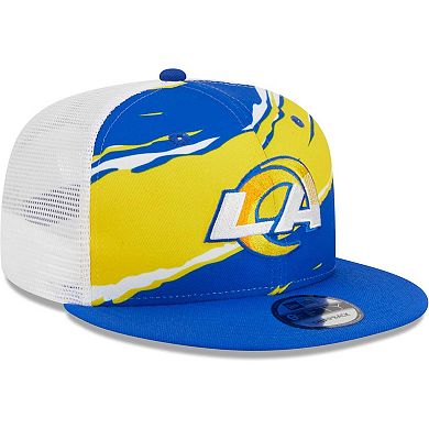 Men's New Era Royal Los Angeles Rams Tear Trucker 9FIFTY Snapback Hat