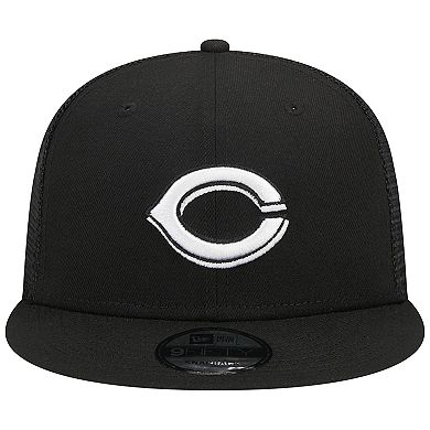 Men's New Era Black Cincinnati Reds Trucker 9FIFTY Snapback Hat