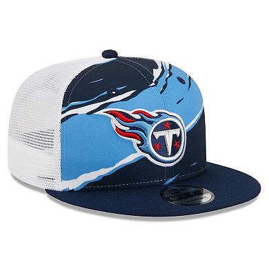 Men's New Era Navy Tennessee Titans Tear Trucker 9FIFTY Snapback Hat