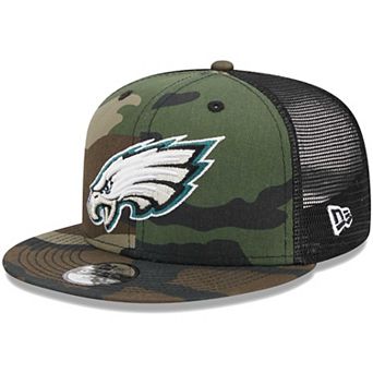 Youth New Era Camo Philadelphia Eagles Main Trucker 9FIFTY Snapback Hat