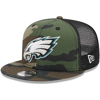 Youth New Era Camo Philadelphia Eagles Main Trucker 9FIFTY Snapback Hat